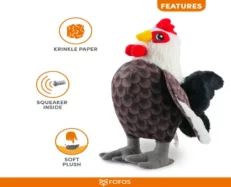 Fofos Plush Toy Wild Rooster, Puppy and Adult at ithinkpets