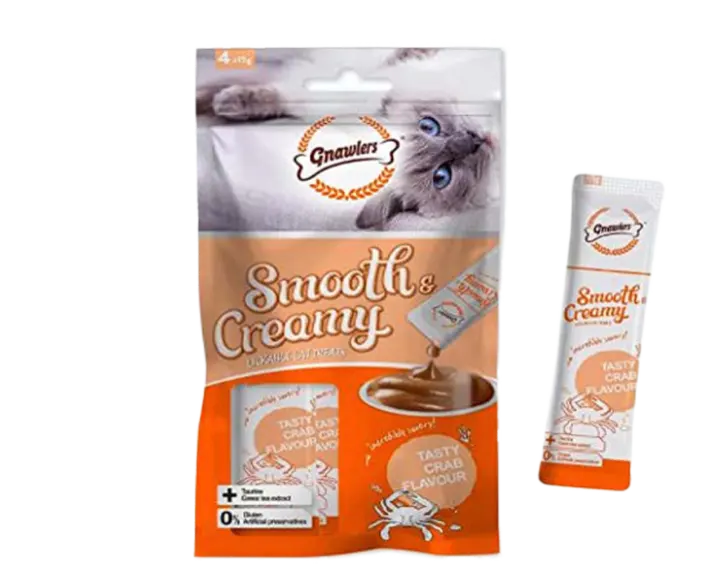 Gnawlers Smooth Creamy Treat with Crab, Adult Cat Creamy Treat at ithinkpets (3)