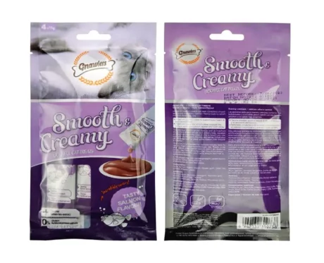Gnawlers Smooth Creamy Treat with Salmon, Adult Cat Creamy Treat at ithinkpets