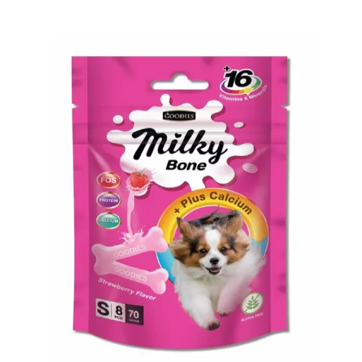 Goodies Strawberry Milk Bone Dog Treat, 25 Pc In Pack, Puppies And Adult  Dogs
