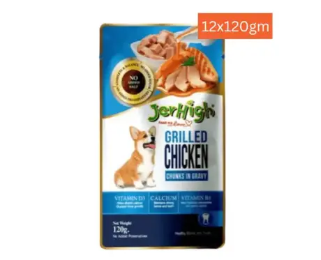 JerHigh Chicken Grilled in Gravy, Adult Dog Wet Food Ithinkpets.com