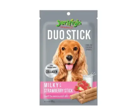 JerHigh Duo Milk with Banana Stick, Dog Treat Ithinkpets (1)