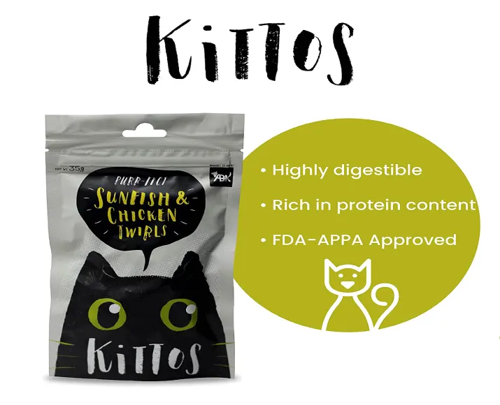 Kittos Sunfish Chicken and Twirls Cat Treats, Kitten and Adult Cat at ithinkpets (3)