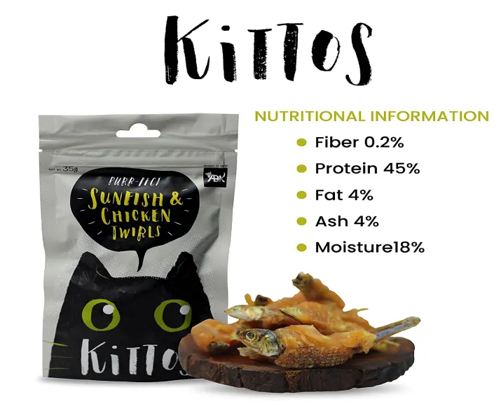 Kittos Sunfish Chicken and Twirls Cat Treats, Kitten and Adult Cat at ithinkpets (4)