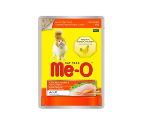 Me-O Chicken and Rice and Carrot Adult Cat Wet Food at ithinkpets