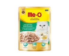 Me-O Delite Tuna with Chicken Flake in Jelly Adult Cat Wet Food at ithinkpets