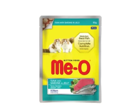 Me-O Tuna and Sardine in Jelly Kitten Wet Food, 80 Gms at ithinkpets