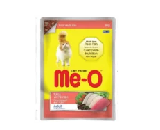 Me-O Tuna with White Fish Adult Cat Wet Food at ithinkpets