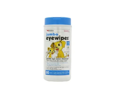 PETKIN Jumbo Eyewipes 80 wipes, Dogs and Cats at ithinkpets (2)