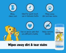 PETKIN Jumbo Eyewipes 80 wipes, Dogs and Cats at ithinkpets (4)
