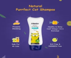 Pawsh Purrfect Cat Shampoo Kittens and Adult 200 ml at ithinkpets.com (2)