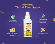 Pawsh Tick and Flea Spray Dogs and Cats 100 ml at ithinkpets.com (2)