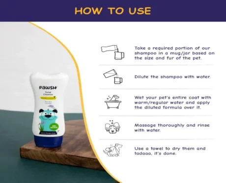 Pawsh Total Cleanse Shampoo Dogs and Cats 200 ml at ithinkpets.com (2)