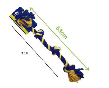 PetSport Large Four Knot Cotton Rope Dog Puppy Toy 63 cm at ithinkpets.com (2)