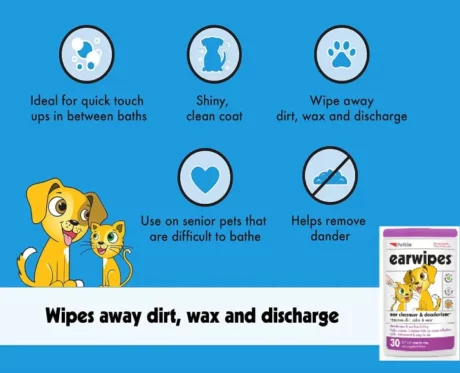 Petkin Ear Wipes 30 pcs For Dogs and Cats at ithinkpets (5)