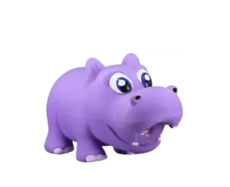 Petsport NaturFlex Babies Tiny Tots Hippo Squeaky Dog Toy at ithinkpets.com (1)