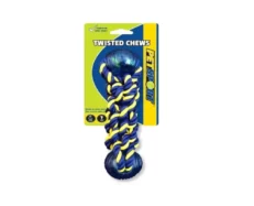 Petsport Twisted Chews Braided Cotton Rope Bumper with 2 TPR Balls Dog And Puppy Toy 9.5 inch at ithinkpets.com (1)