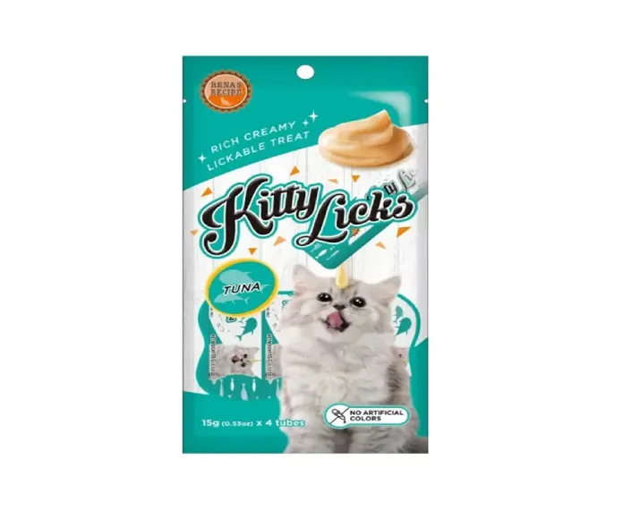 Renas Recipe Kitty Licks Tuna Cat Treat 15g X 4 at ithinkpets.com (1)