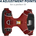 Ruffwear Front Range Dog Harness Red Clay, Reflective and Padded Harness for Training and Everyday Wear