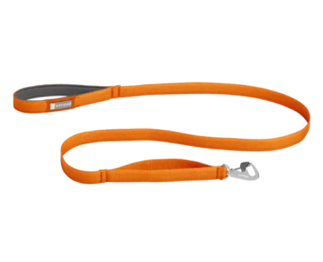 Ruffwear Front Range Dog Leash Campfire Orange at ithinkpets.com