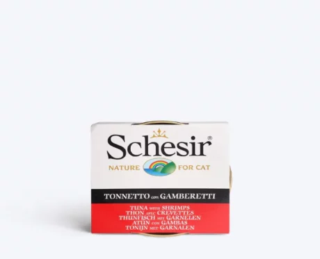 Schesir Tuna with Shrimps Wet Cat Food 85 gms at ithinkpets.com (1)
