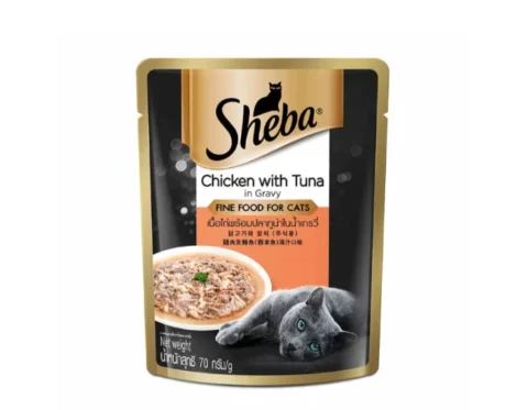 Sheba Rich Premium Chicken with Tuna in Gravy Adult Wet Cat Food at ithinkpets