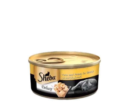 Sheba Tuna Fillets and Whole Prawns in Gravy Adult Wet Cat Food at ithinkpets