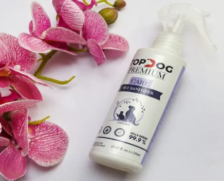 TopDog Premium Pet Sanitizer Lavender 250 ml, Puppies and Adult Dogs at ithinkpets (1)