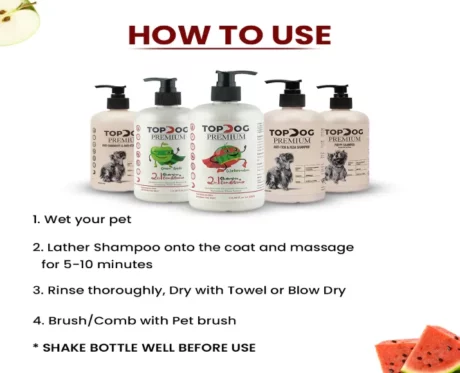 TopDog Premium Watermelon 2 in 1 Shampoo with Conditioner 500 ml, Cats and Dogs at ithinkpets (2)