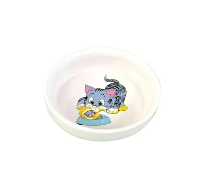 Trixie Ceramic Bowl for Cats White 300 ml at ithinkpets.com (1)