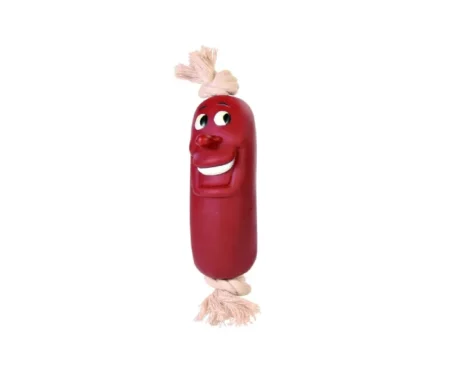 Trixie Sausages on a Rope Vinyl Dog Toy 11 cm at ithinkpets.com (1)