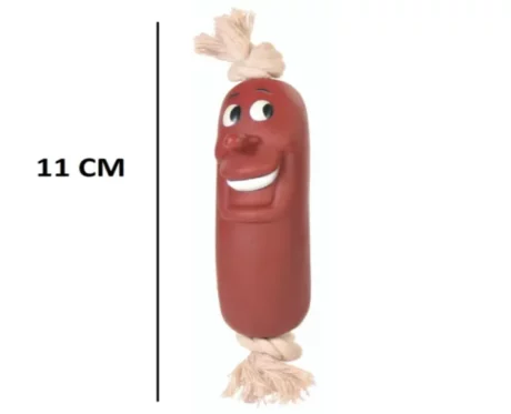 Trixie Sausages on a Rope Vinyl Dog Toy 11 cm at ithinkpets.com (2)