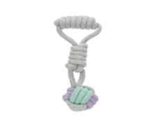 Trixie Woven In Ball Rope with handle Dog Toy at ithinkpets.com (1)