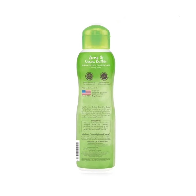 TropiClean Lime and Cocoa Butter Shed Control Conditioner at ithinkpets (9)