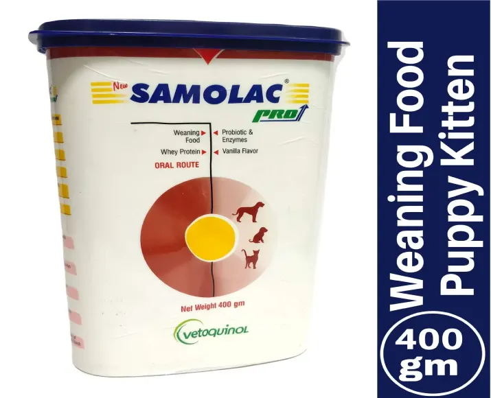 Vetoquinol New Samolac Pro Supplement for Puppies and Kittens, 400 Gms at ithinkpets (3)