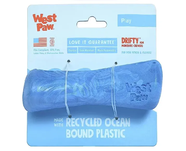 West Paw Zogoflex Drifty Toy For Dogs And Puppies Blue at ithinkpets.com (8)