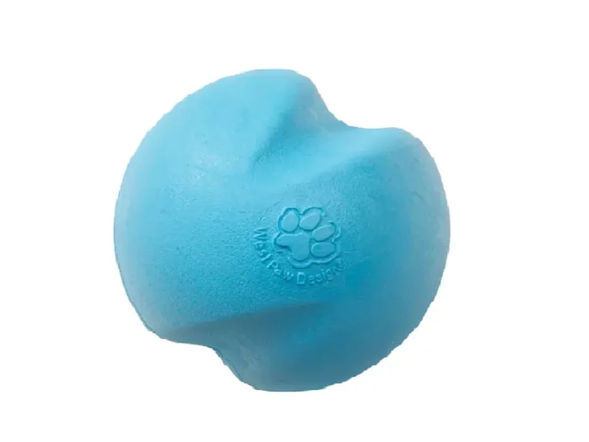 West Paw Zogoflex Jive Ball Toy For Dogs Blue