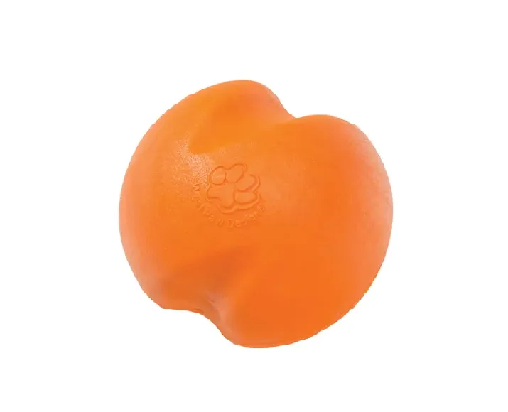 West Paw Zogoflex Jive Ball Toy For Dogs Orange at ithinkpets.com (1)