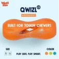 West Paw Zogoflex Qwizl Treat Toy For Dogs Orange