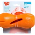 West Paw Zogoflex Qwizl Treat Toy For Dogs Orange