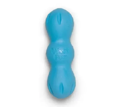 West Paw Zogoflex Rumpus Chew Toy For Adults Dogs And Puppies Blue at ithinkpets.com (1)
