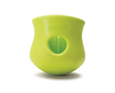 West Paw Zogoflex Toppl Treat Toy For Dogs And Puppies Green at ithinkpets.com (1)