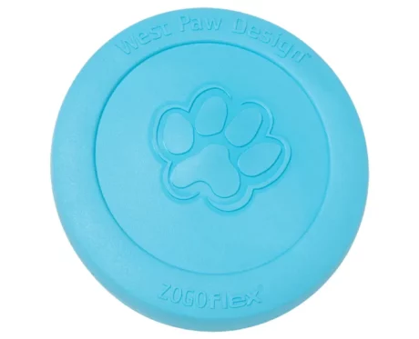 West Paw zogoflex zisc Frisbee for Adult Dogs and Puppies Blue at ithinkpets.com (1)