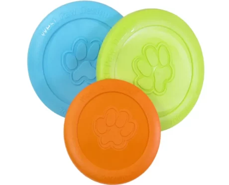 West Paw zogoflex zisc Frisbee for Adult Dogs and Puppies Blue at ithinkpets.com (2)