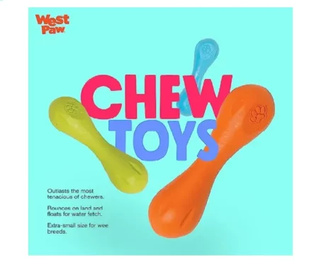 Westpaw Zogoflex Hurley Bone Dog Chew Toy Blue at ithinkpets.com (2)