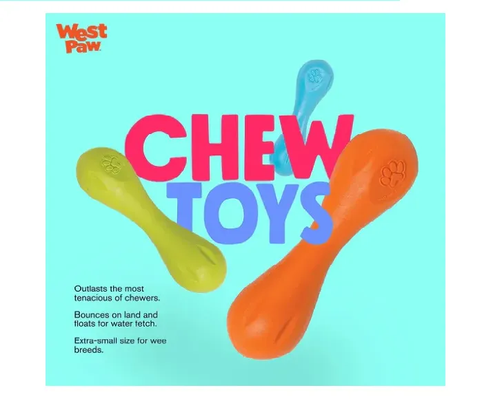 Westpaw Zogoflex Hurley Bone Dog Chew Toy Orange at ithinkpets.com (4)