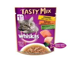 Whiskas Adult Tasty Mix Chicken With Salmon Wakame Seaweed in Gravy, Cat Wet Food