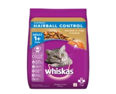 Whiskas Chicken and Tuna Flavour Hairball Control Adult Dry Cat Food