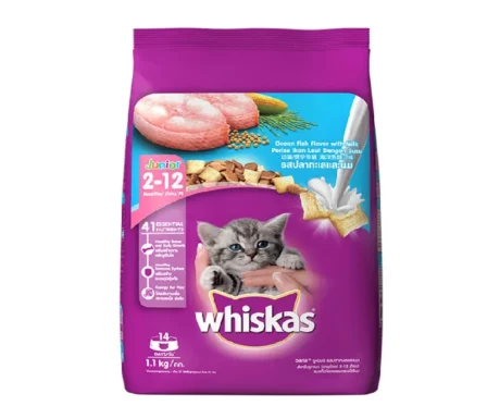 Whiskas Ocean Fish with Milk Kitten Dry Food at ithinkpets