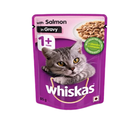 Whiskas Salmon in Gravy Adult Wet Cat Food at ithinkpets